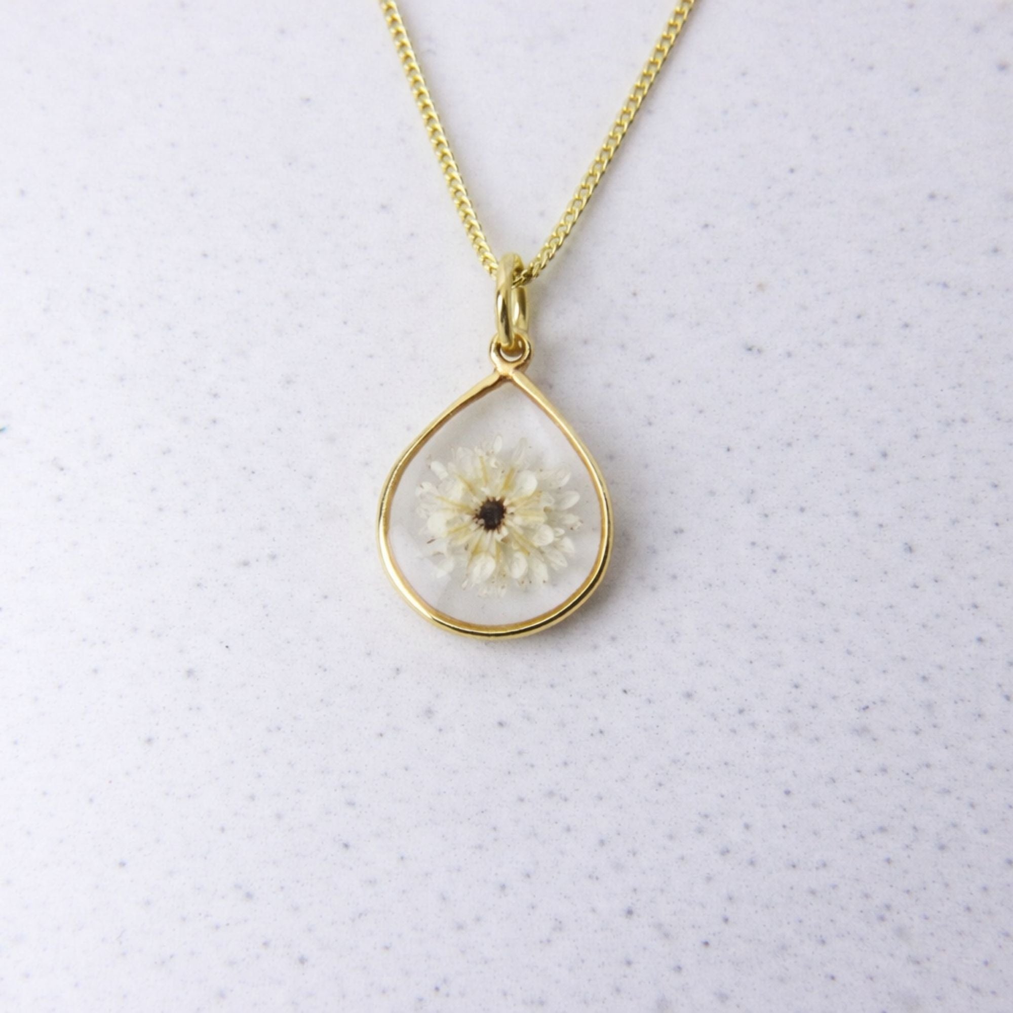 Resin necklace with preserved South African fynbos seeds, Cape Town jewellery — RHYN