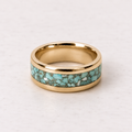 Gold ring with turquoise inlay, handmade in Cape Town — RHYN