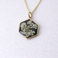 Resin necklace with preserved South African lace flowers, Cape Town jewellery — RHYN