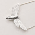 Sterling silver, moth pendant necklace, handmade in Cape Town — RHYN