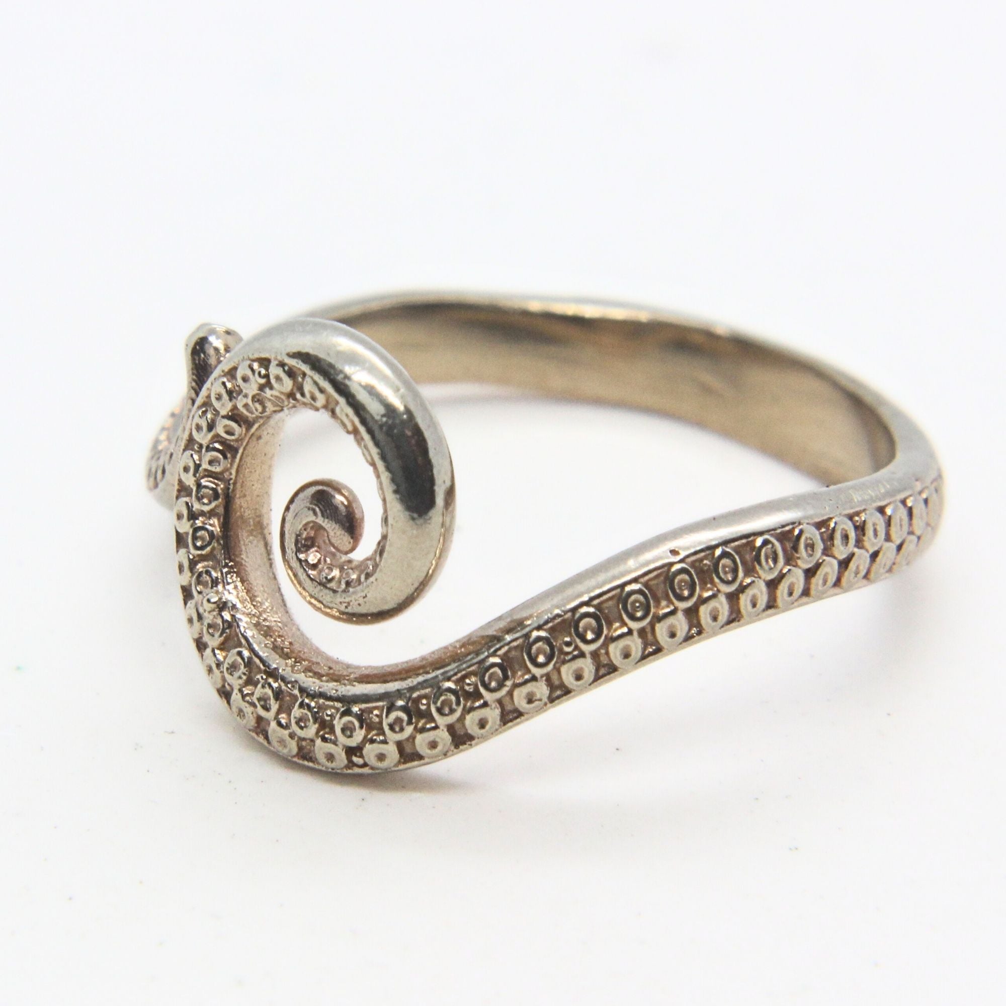 Hand-cast brass octopus ring, small-batch jewellery Cape Town — RHYN