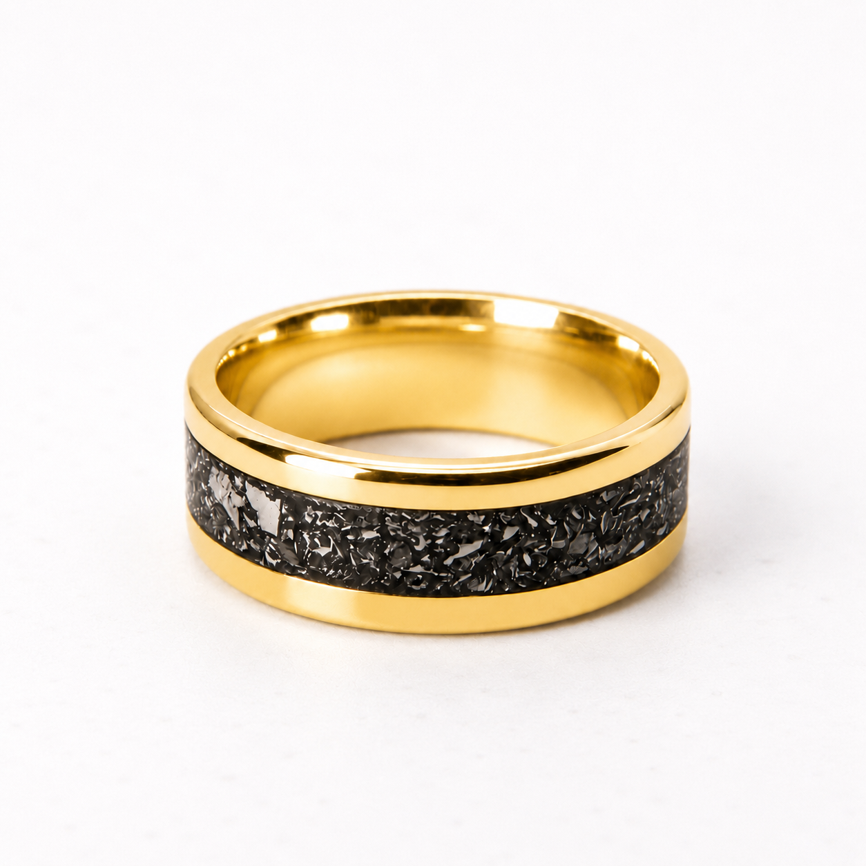 Meteorite X Solid Gold Ring