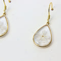Resin earrings with preserved South African wild daisies, Cape Town jewellery — RHYN