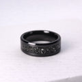 Zirconium ring with Meteorite inlay, made in Cape Town — RHYN