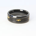 Zirconium ring with Agate and 24K gold flakes inlay, made in Cape Town — RHYN